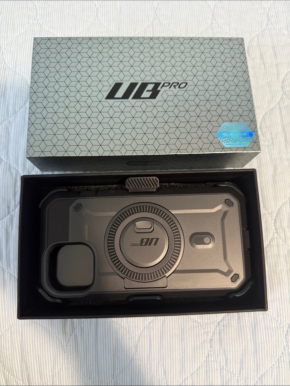 Black Rugged Phone Case with Rotating Ring
